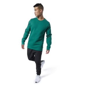 Bluza Męskie Reebok Training Supply Crew Zielone PL 30NKLTM